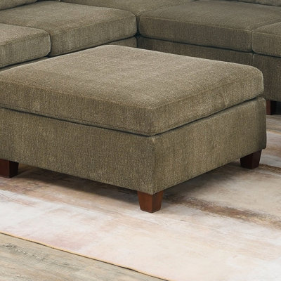 Mobilier de salon contemporain modulaire en coin de coin en chenille 1 pièce OTTOMAN