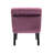 Modern Purple Velvet Chair With Piped Edge And Buttoned Cushion For Living Room Dressing - Elegant Design Upholstered Armless Foam Filled Tapered Rubber Wood Legs Office Easy To Install