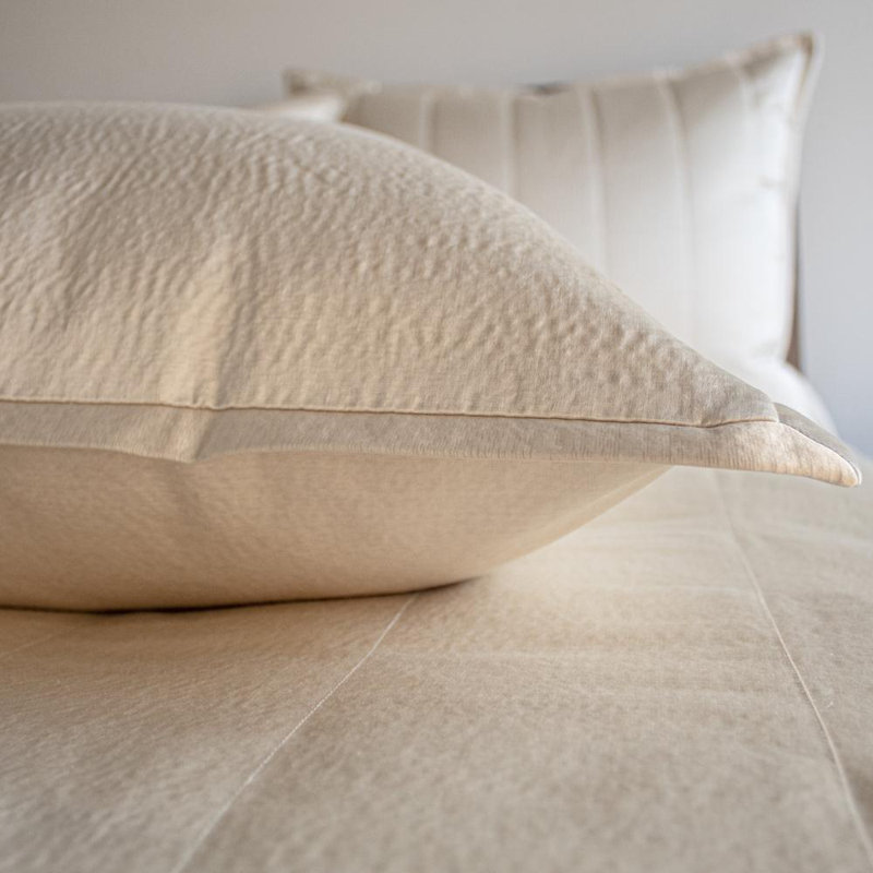 Hammered Euro Throw Pillow, Taupe