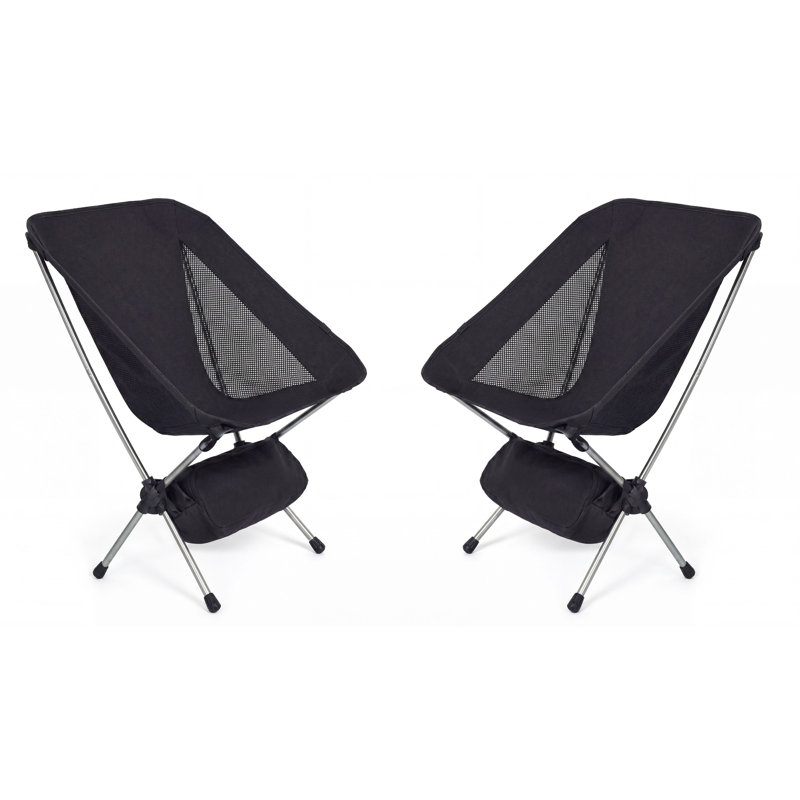 Chaise de camping pliante ultralégère, Noir
