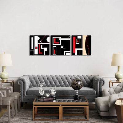 Cadre triptyque - ensemble d'art mural sur toile tendue (ensemble de 3)