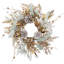 Couronne de Noël artificielle scintillante en forme de pin et boule - 20 po - non éclairée