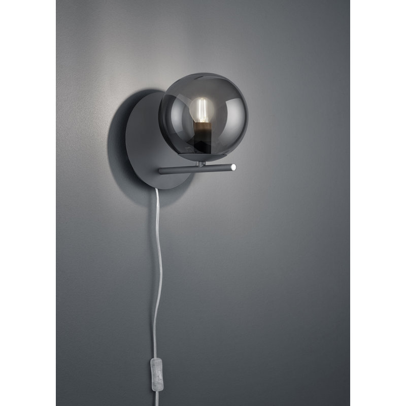 Oldbury 1-Light Armed Sconce, Grey