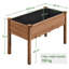 Solid Wood  Planter Raised Bed with Non-woven Liner-238315555