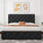 Bed Frame With Adjustable Headboard And 4 Storage Drawers, Linen Upholstered Platform Bed Frame-110095410-110095411