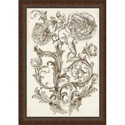 « flore & filigree i », reproduction d’art encadrée
