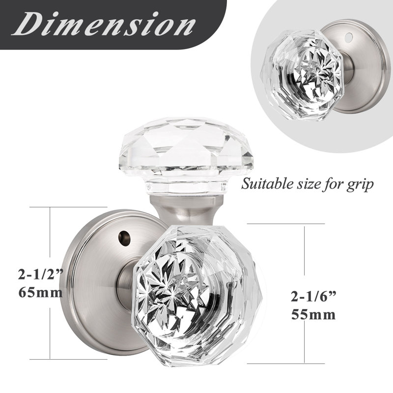 Privacy Door Knob, Satin Nickel