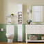 Armoire de rangement étroite pour salle de bain avec tablettes réglables et tiroir, armoire de salle de bain haute H 71 po, armoire de rangement mince pour petits espaces, blanc