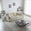 Canapé moderne en tissu pour causeuse pour le salon, canapé 2 places à assise profonde de grande taille avec 4 coussins, chenille beige-124793001