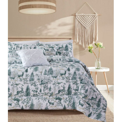 Polyester Ring Stitch Floral Comforter