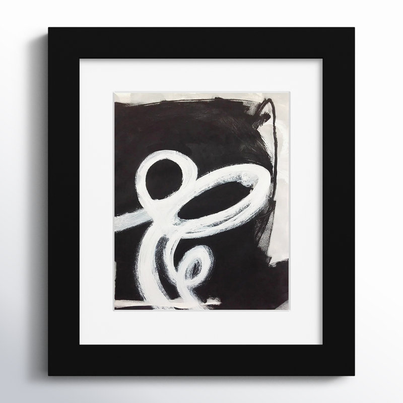 Swirly Swirls II by Casa Fine Arts, 16.5" H x 14.5" W x 1.25" D  , Black Cube Frame Matted