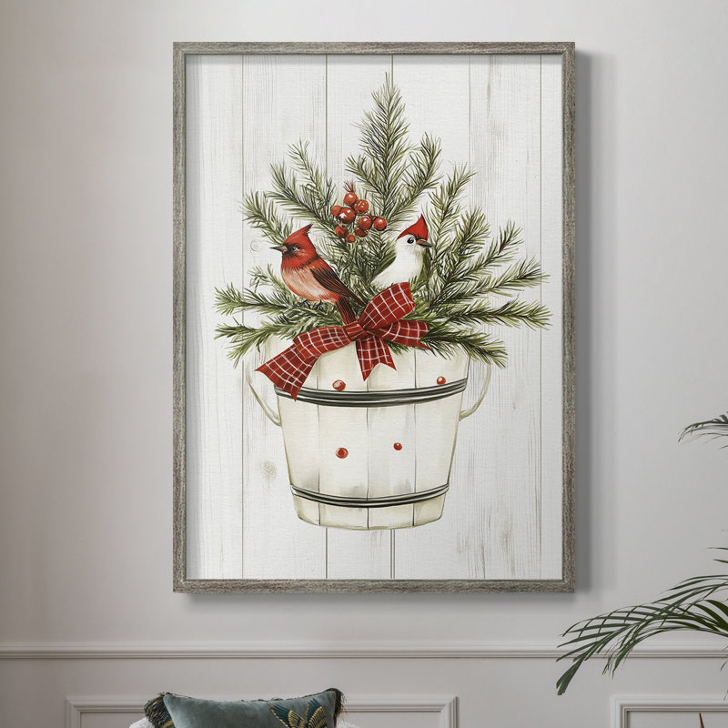 «Christmas Holiday Art Cxxxi», reproduction d'art encadrée - bois massif, H 21 po x l 17 po