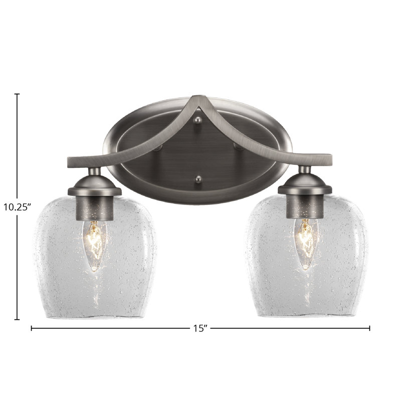 Zilo 2 Light Bath Bar, Graphite