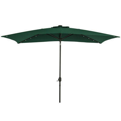 Parasol de marché rectangulaire éclairé 6 pi 6 po x 10 pi Lochala