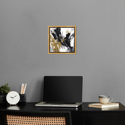 Toile abstraite «Toutes», art abstrait noir et blanc par Notoriart