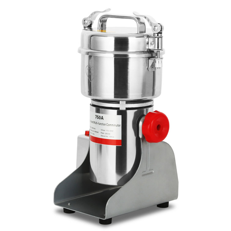 750g Commercial Spice Grinder Electric Grain Mill Grinder 2600W High Speed Pulverizer, Stainless Domccy