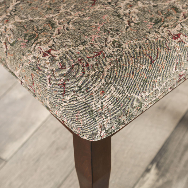 Chaise d'appoint rembourrée Gwennetta en vert / gris