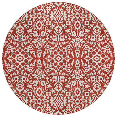 Tapis rectangulaire lavable à la machine intérieur / extérieur 1 pi 8 po x 2 pi 6 po ACN920 rouge 3 pi x 5 pi