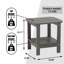 Table d'appoint d'extérieur à double plancher en plastique-78658987