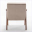 Chaise d'appoint Mid-Century moderne pour adultes, structure en bois massif de revêtement en microfibre, sièges supplémentaires pour le salon, brun clair (brun clair)-1808731333