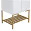 Meuble-lavabo simple autoportant de 24 po avec plateau en céramique Zac