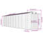 Brisayda Garden Shed 191x810x198 cm Galvanised Steel-1246726051