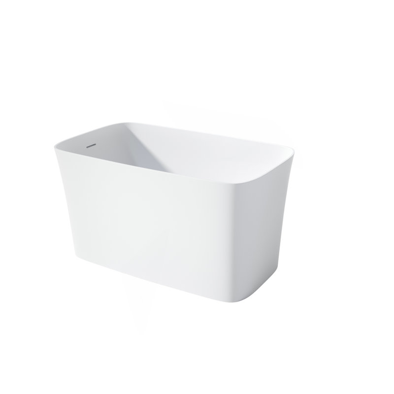 Baignoire de trempage à surface solide de 47 pouces - Baignoire profonde autoportante