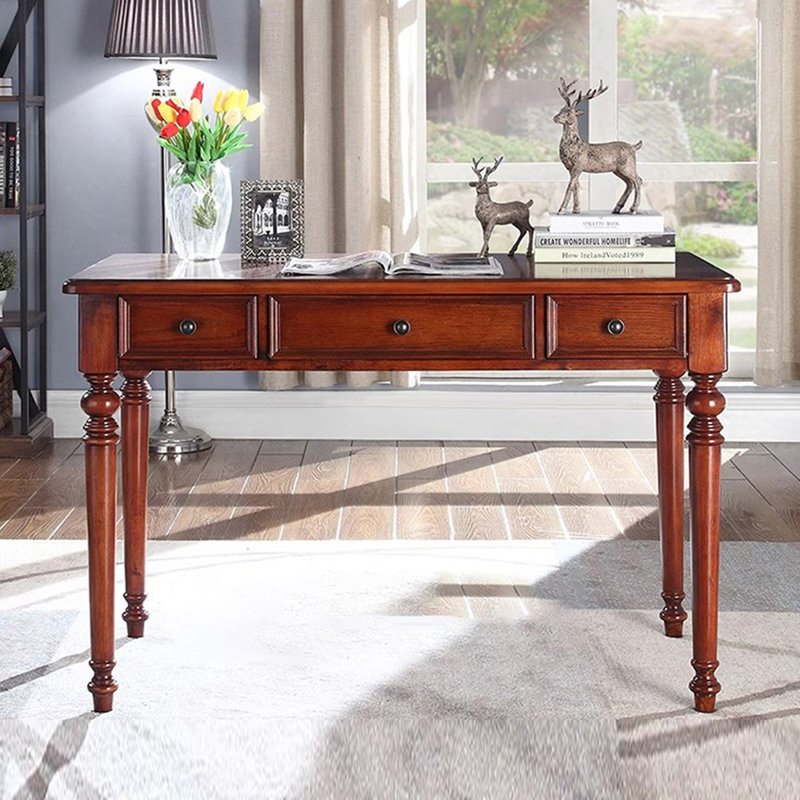 Bureau d'écriture avec tiroirs Chestnut, H 30,71 po x l 47,24 po x P 23,62 po