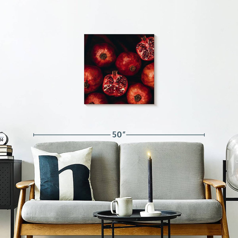 Yarlin Red Pomegranates, 20" H x 20" W