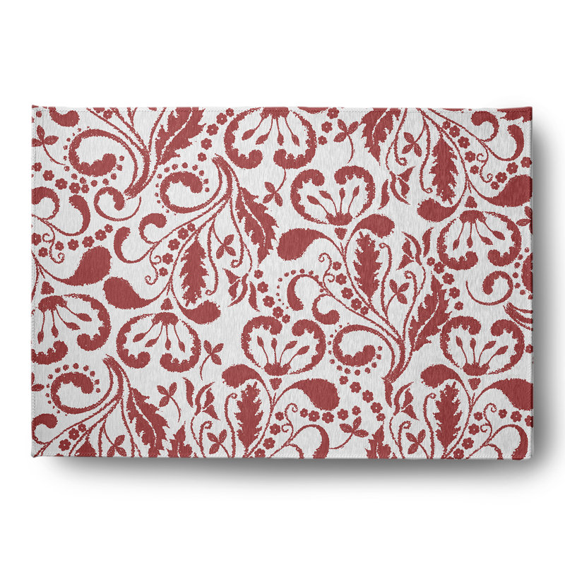 Aty Chenille Floral Indoor Rug, Rectangle 5' x 7'