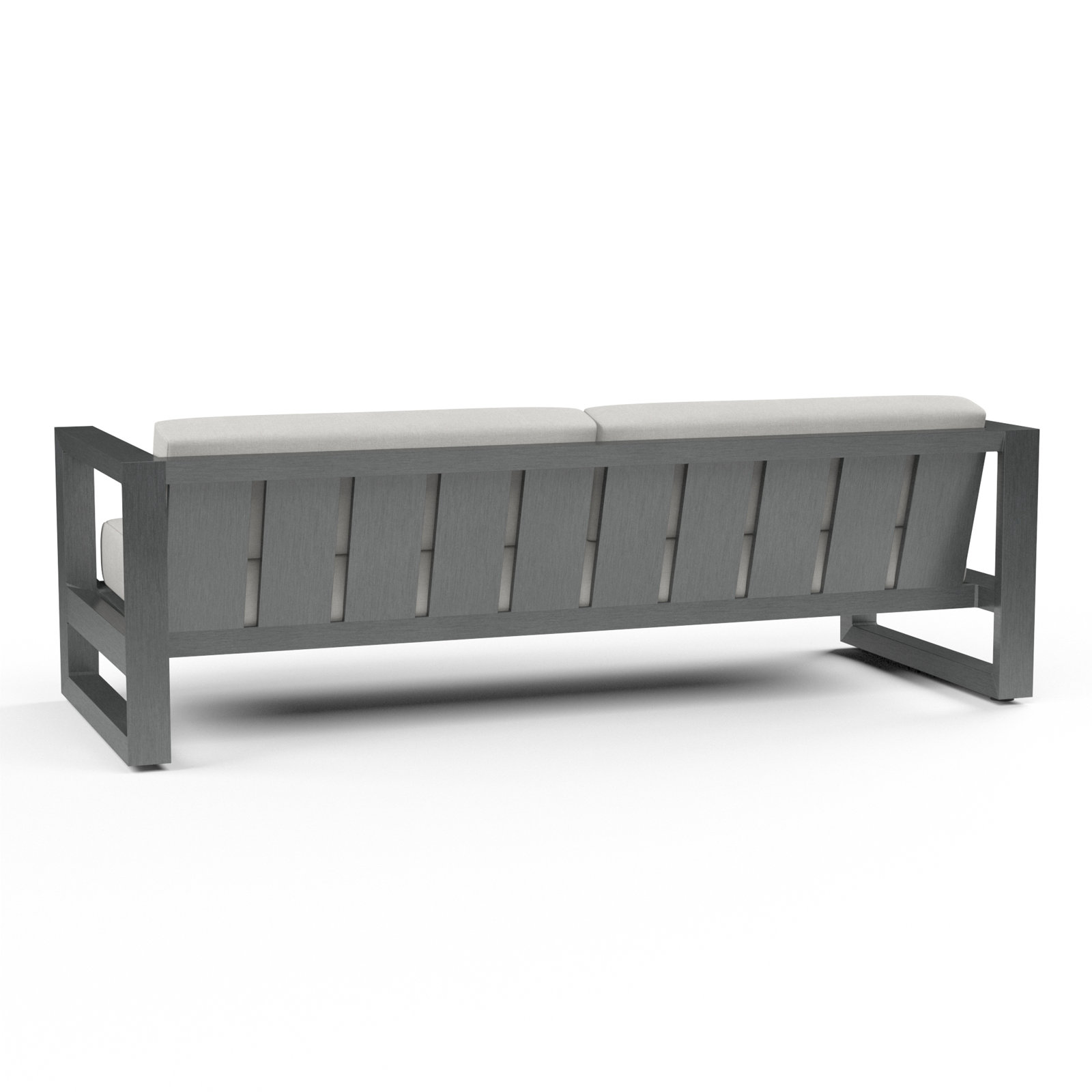 Georgie 90" Sunbrella® Patio Loveseat, Cast Silver Sunbrella®, 3