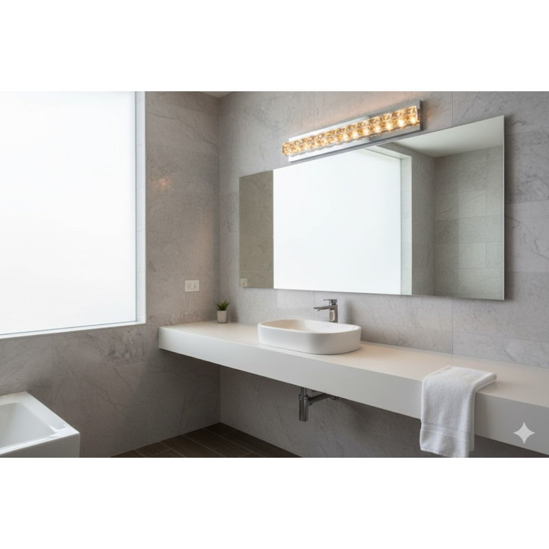 Dayna Modern 12 Light LED Rectangular Crystal Wall Sconce