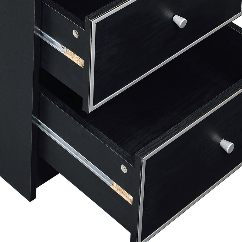 2-Drawer Nightstand, Modern Accent Table with Smooth Glides and Ample Storage for a Clutter-Free Bedroom