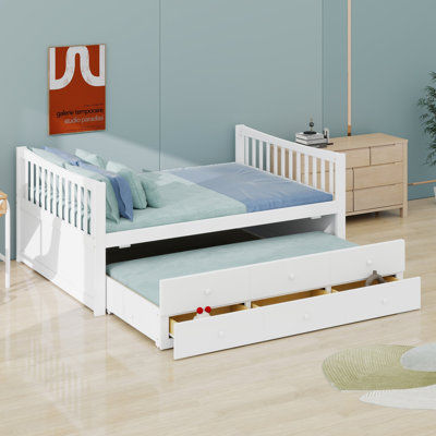 Daybed with Trundle, Storage Drawers for Bedroom