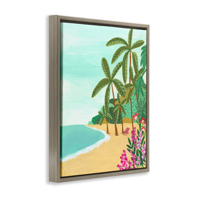 Palm Filled Shoreline Floating Frame, design by Nabeela Rumi