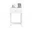 Modern White Nightstand With Drawer And Open Shelf,Scalloped Edge Bedside Table For Bedroom