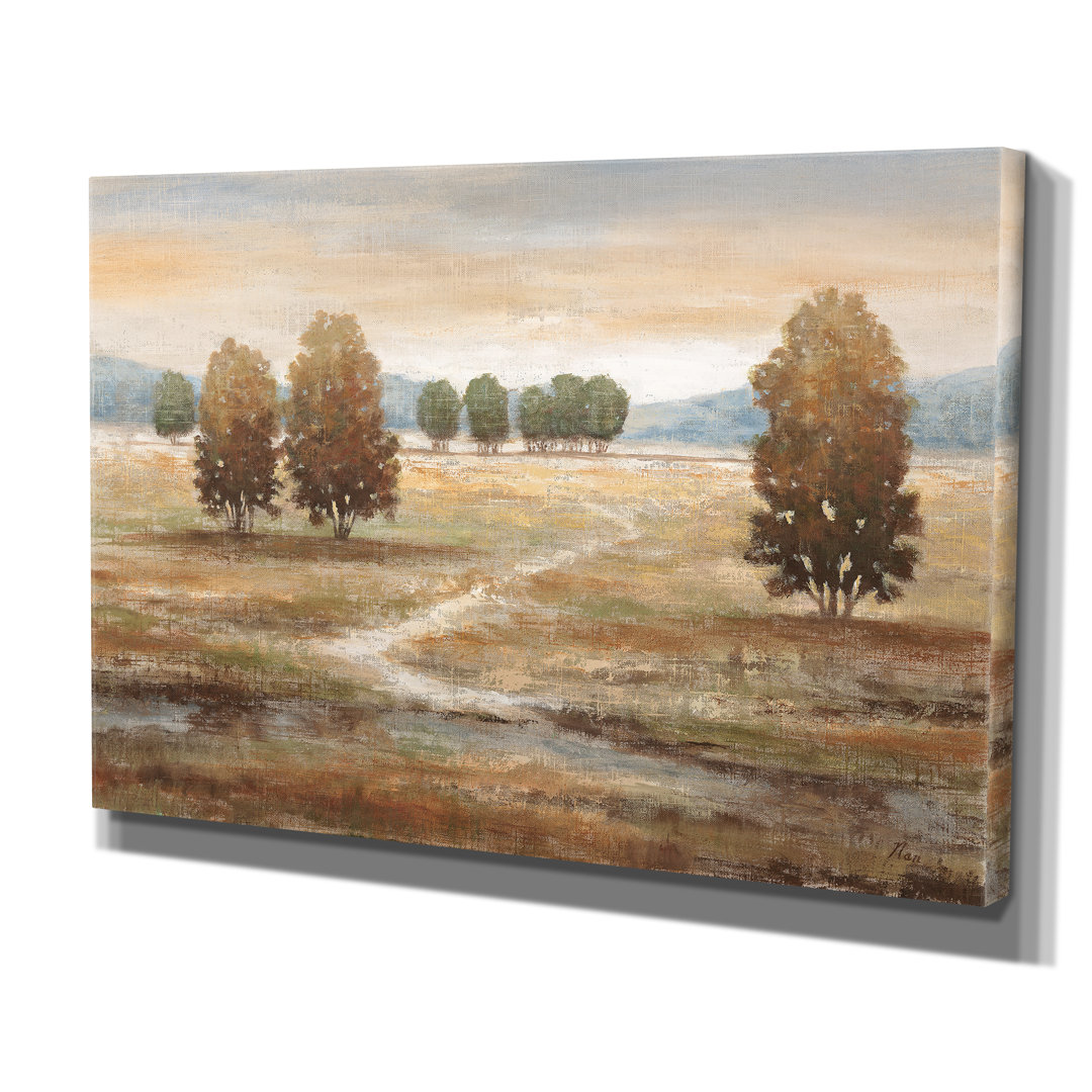 "Linen Landscape I" by Nan Painting Print on Wrapped Canvas Wexford Home 
