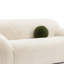 Canapé moderne Dera, coussin vert olive, fausse fourrure beige sable, 84 po-130982833
