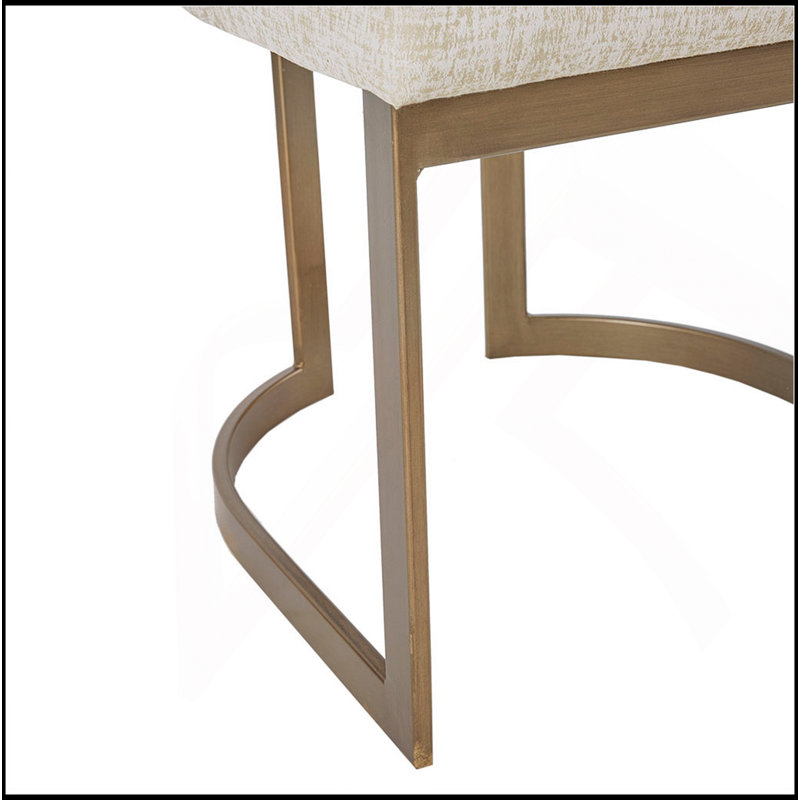 Ensemble de 2 chaises de salle à manger Bryce, Crème, crème