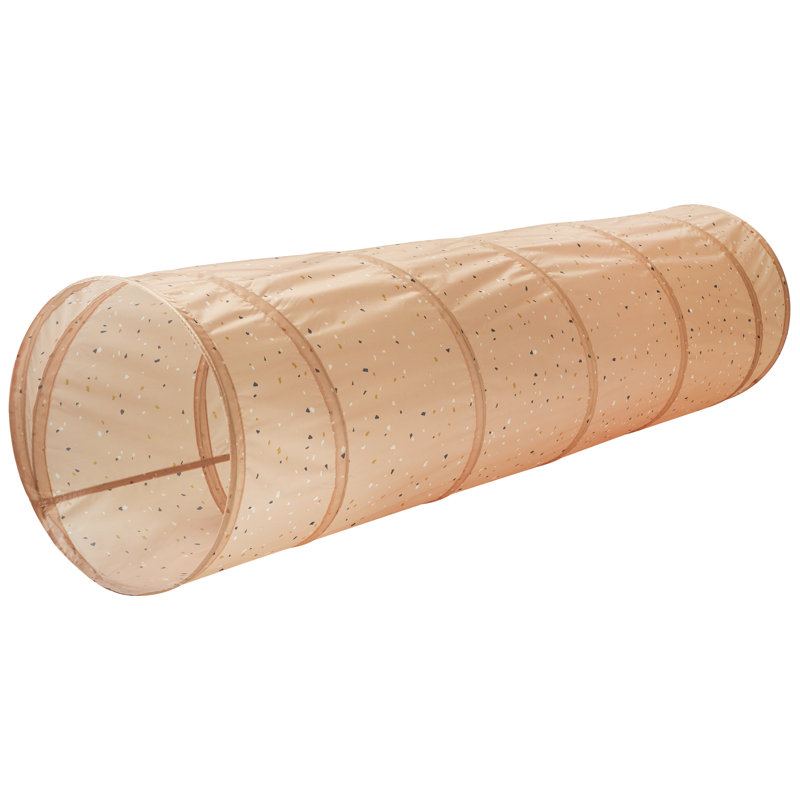 3 Sprouts - Tunnel de jeu en tissu recyclé pour enfants - Terrazzo, Argile