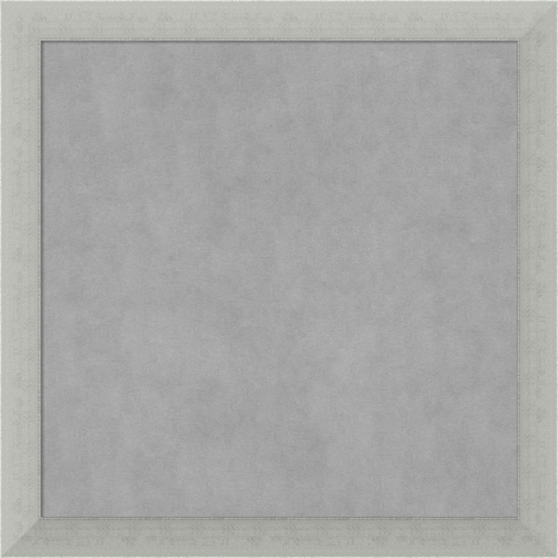 Tableau magnétique encadré feuille d'argent, H 14 po x l 14 po