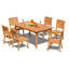 10 Seats 11 Pcs Grade-A Teak Wood Dining Set: 94" Double Extension Rectangle Table And 10 Arbor Stacking Armless Chairs #11AB2000-452631301