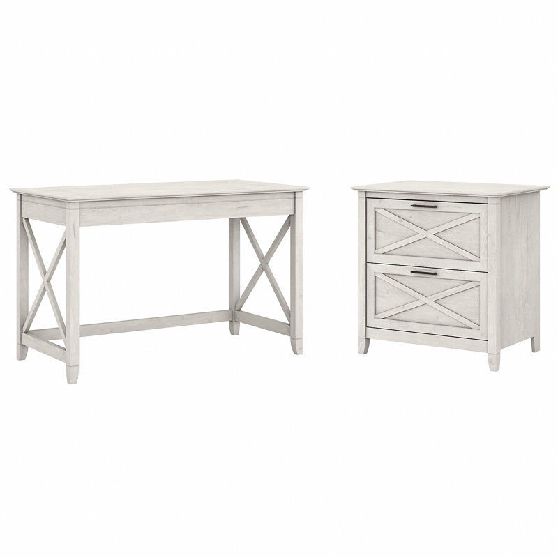 Ozro Writing Desk, Linen White Oak