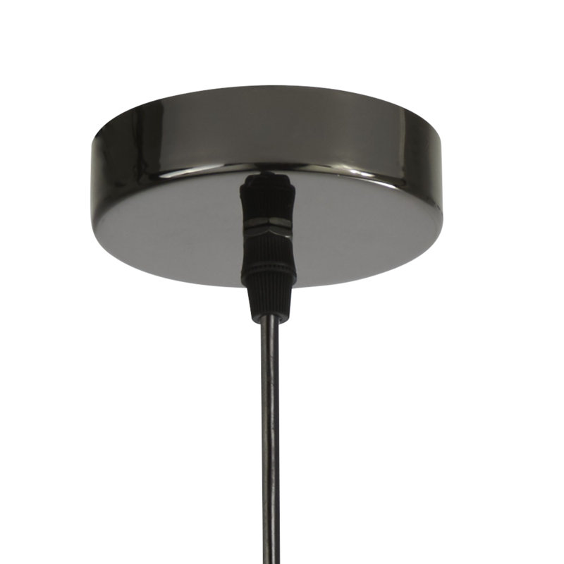 Arienne 1 - Light Bell Pendant, Black/Smoked Grey