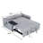 Corduroy Upholstered Convertible 2-Seater Sofa Sleeper Sofa Bed with USB Ports and Integrated Side Table-258857196