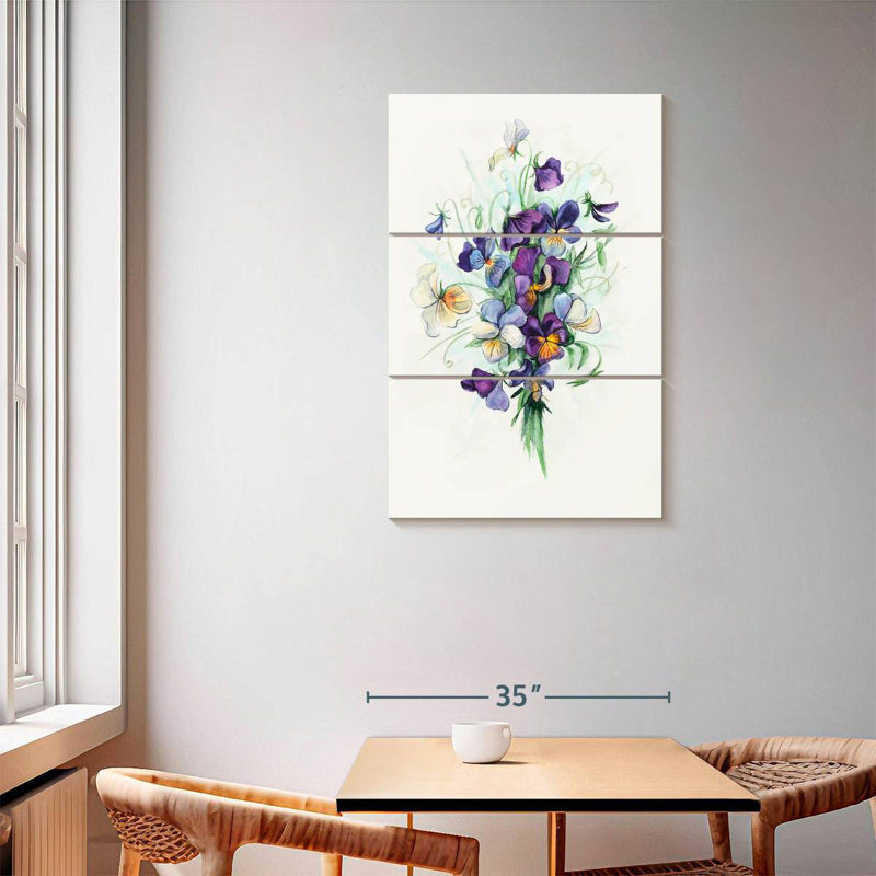 Harnek Bouquet Of Violets, 57" H x 36" W