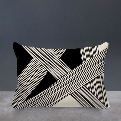 Cassie Abstract Outdoor Reversible Throw Pillow