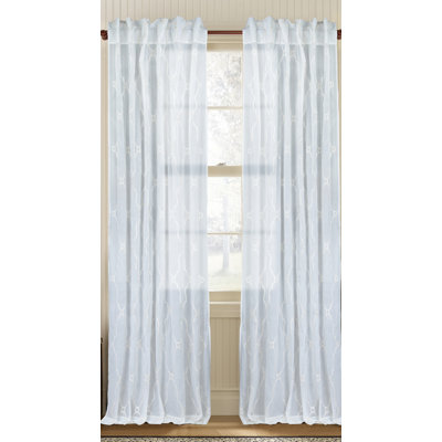 Viola 100% Cotton Sheer Curtain Single Panel