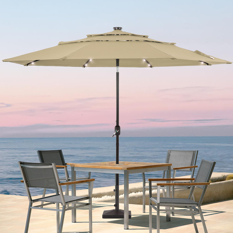 Parasol de marché lumineux 120,1 po Rudalph, Sable