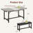 GAOMON Extendable Dining Table Set for 4, Dining Table Set with Two Upholstered Benches for 6, Large Expandable Kitchen Table Set for Apartment, Small Space Rustic Grey